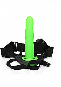 Glow in the Dark Curved Hollow Strap-On - 8\