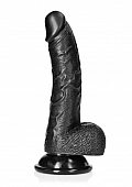 Curved Realistic Dildo with Balls and Suction Cup - 7\