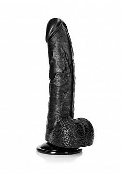 8 " Cock With Balls - Regular Curved - Black..