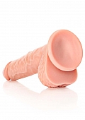Straight Realistic Dildo with Balls and Suction Cup - 8\