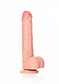 Straight Realistic Dildo with Balls and Suction Cup - 10\