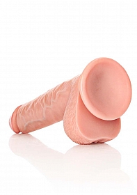 Straight Realistic Dildo with Balls and Suction Cup - 11\