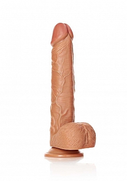 12 " Cock With Balls - Regular Straight - Tan..