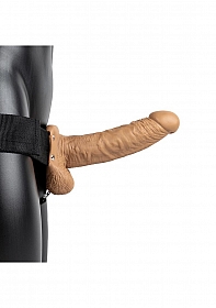 Vibrating Hollow Strap-On with Balls - 7" / 18 cm