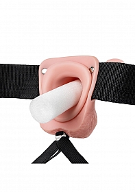Vibrating Hollow Strap-On with Balls - 9\