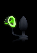 Butt Plug with Cock Ring & Ball Strap - Glow in the Dark..