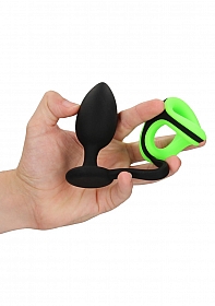 Butt Plug with Cockring & Ball Strap - Glow in the Dark