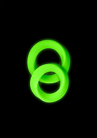 Cock Ring Set - Glow in the Dark - 2 Pieces