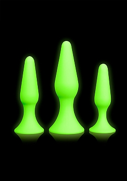 Butt Plug Set - Glow in the Dark..