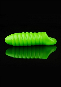 Swirl Thick Stretchy Penis Sleeve - Glow in the Dark..