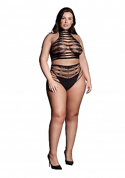 Carpo XLVI - Two Piece with Turtleneck, Crop Top and Pantie..