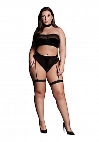 Ananke XII - Three Piece with Choker, Bandeau Top and Pantie with Garters..