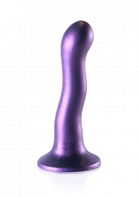 Ultra Soft Curvy G-Spot Dildo - 7'' / 17 cm - Metallic Purple..