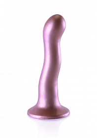 Ultra Soft Curvy G-Spot Dildo - 7'' / 17 cm - Rose Gold..
