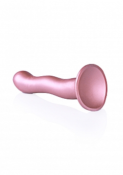 Ouch! - Ultra Soft Curvy G-Spot Dildo - 7\'\' / 17 cm - Rose Gold