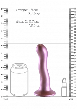 Ouch! - Ultra Soft Curvy G-Spot Dildo - 7\'\' / 17 cm - Rose Gold