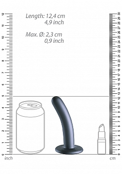 Ouch! - Smooth G-Spot Dildo - 5\'\' / 12 cm - Gun Metal