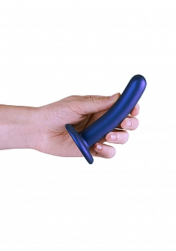 Ouch! - Smooth G-Spot Dildo - 5\'\' / 12 cm - Metallic Blue