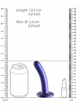 Ouch! - Smooth G-Spot Dildo - 5\'\' / 12 cm - Metallic Blue