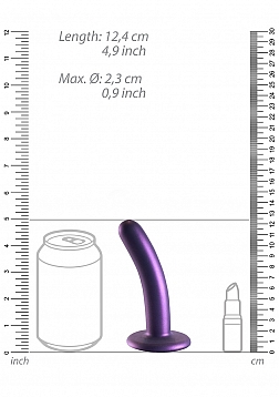 Ouch! - Smooth G-Spot Dildo - 5\'\' / 12 cm - Metallic Purple