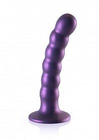 Beaded G-Spot Dildo - 5'' / 13 cm - Metallic Purple..
