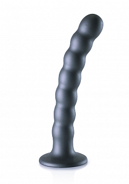 Beaded G-Spot Dildo - 6,5'' / 16,5 cm - Gun Metal..