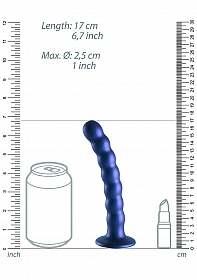 Beaded Silicone G-Spot Dildo - 6,5\'\' / 16,5 cm