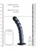 Beaded Silicone G-Spot Dildo - 8\'\' / 20,5 cm