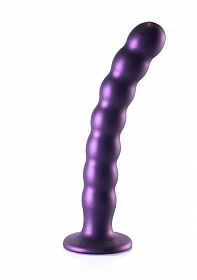 Beaded G-Spot Dildo - 8'' / 20,5 cm - Metallic Purple..