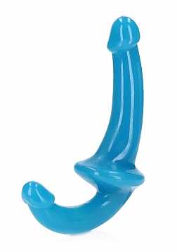 6" Inch Strapless Strap-On Glow in the Dark Neon - Blue..