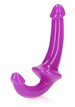 6" Inch Strapless Strap-On Glow in the Dark Neon - Purple..