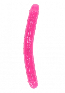 12" Inch Double Dong Glow in the Dark Neon - Pink..