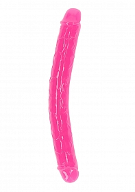 12" Inch Double Dong Glow in the Dark Neon - Pink..