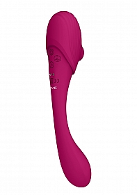 Double Ended Pulse Wave Air-Wave Bendable Vibrator - Pink..