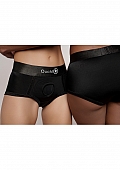 Ouch! Vibrating Strap-on Brief - Black - M/L