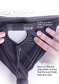 Ouch! Vibrating Strap-on Hipster - Black - M/L