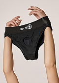 Ouch! Vibrating Strap-on Hipster - Black - XS/S