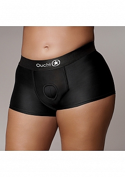 Vibrating Strap-on Boxer - Black - XL/XXL..