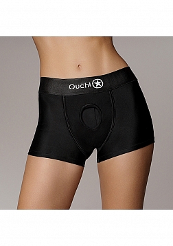 Vibrating Strap-on Boxer - Black - XS/S..