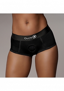 Vibrating Strap-on Brief - Black - M/L..