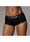 Ouch! Vibrating Strap-on Brief - Black - M/L