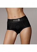 Ouch! Vibrating Strap-on Brief - Black - XS/S