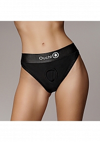 Ouch! Vibrating Strap-on Hipster - Black - XS/S