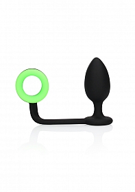 Butt Plug with Cockring - Glow in the Dark