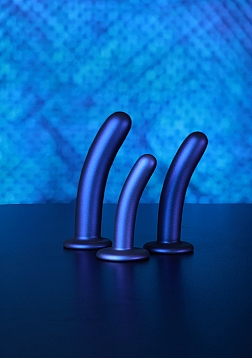 Ouch! - Smooth G-Spot Dildo - 5\'\' / 12 cm - Metallic Blue
