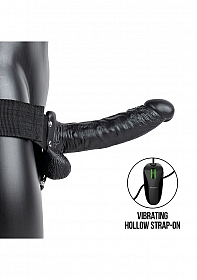 Vibrating Hollow Strapon with Balls - 7'' / 18 cm..