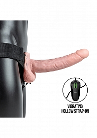 Vibrating Hollow Strapon with Balls - 9'' / 23 cm..