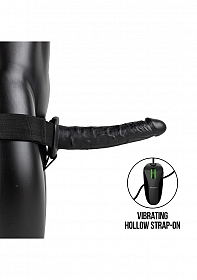Vibrating Hollow Strapon without Balls - 10'' / 24,5 cm..