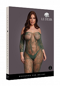 Lace Long-Sleeved Bodystocking - Queen Size