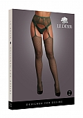 Fishnet and Lace Garterbelt Stockings - One Size
